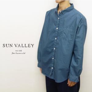 サンバレー SUNVALLEY シャツ ブラウス ワイド シルエット 綿 100% コットン オックス オックスフォード 日本製品染め 2023年秋冬物 sk8132237 セール｜ecrustore