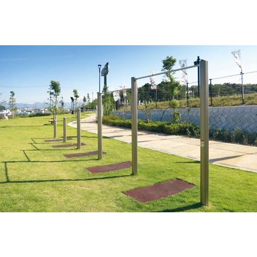 RT-E121203 高鉄棒　3連アルミ（高さ固定式）