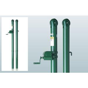 RT-T070301 テニスポスト 鉄製丸型 ステンレス製ウインチ付