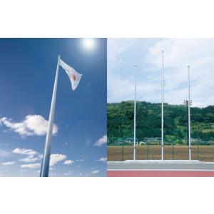 RT-E151114 フラッグポール　ロープ式　埋込型　H14ｍ