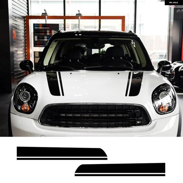 並行輸入品 フード ステッカー ヘッドストライプ デカール MINI COOPER ONE S JC...