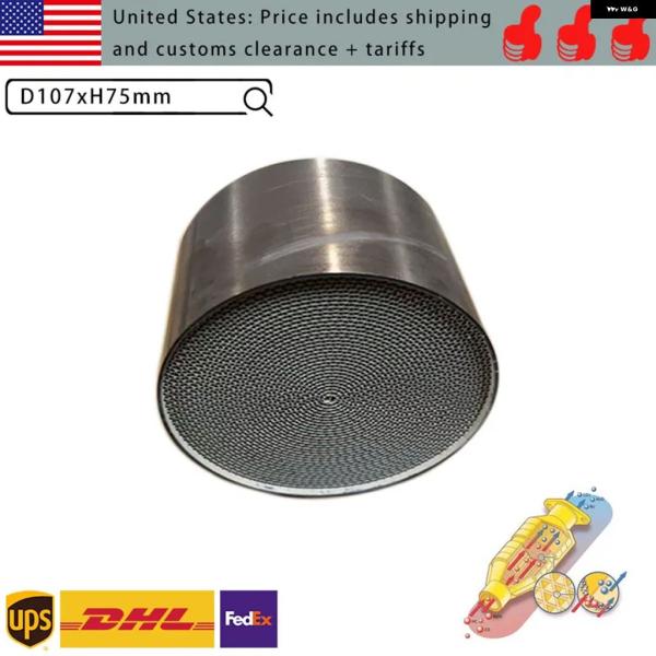 並行輸入品 触媒コンバーターコア 107X75MM ユーロ6 300 CPSI ガソリン 車排気 シ...