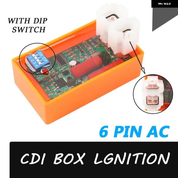 並行輸入品 6ピン オートバイ 点火 システム ユニット AC CDI ボックス DIPスイッチ付き...