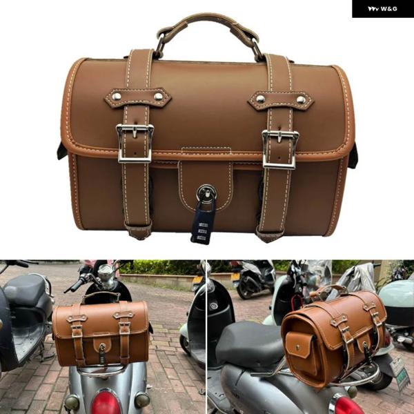 並行輸入品 オートバイ 汎用 ブラウン 大容量 防水 バッグ サイド ツールバッグ リア ツーリング...
