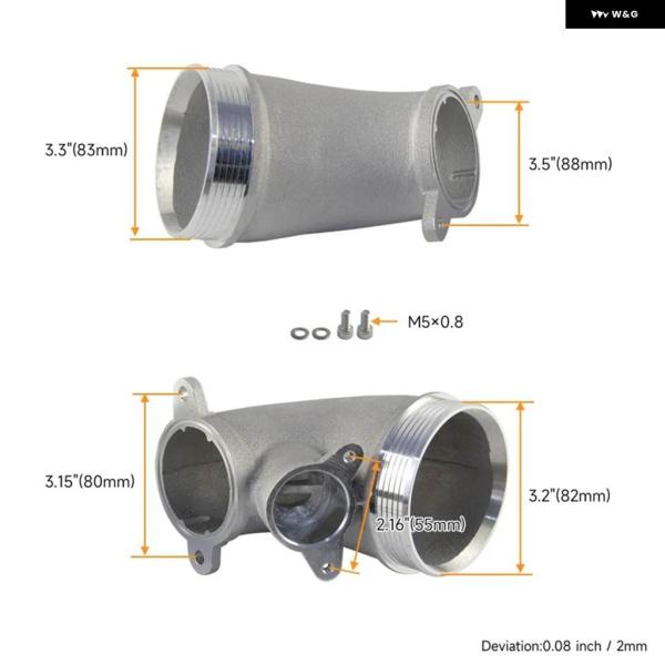 並行輸入品 高フローパフォーマンスインテーク パイプ アルミ パイプ BMW S58 エンジン M2...