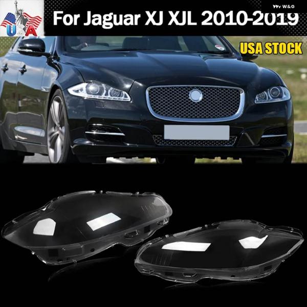並行輸入品 ペア クリアランプシェード ヘッドライト レンズ ハウジング ジャガーXJ 2010-2...