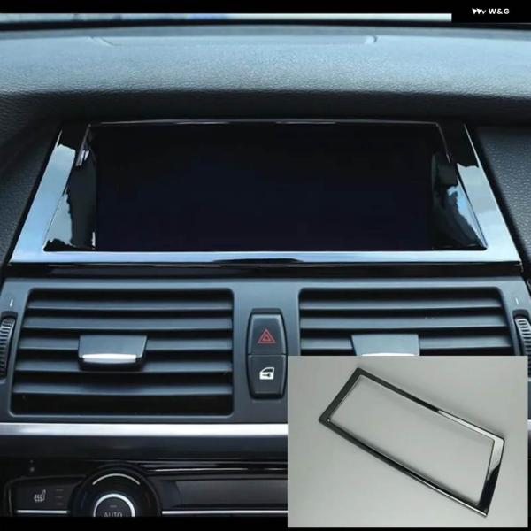 【並行輸入品】ブラックセンター コンソール ナビゲーション フレーム 装飾 カバー トリム BMW ...