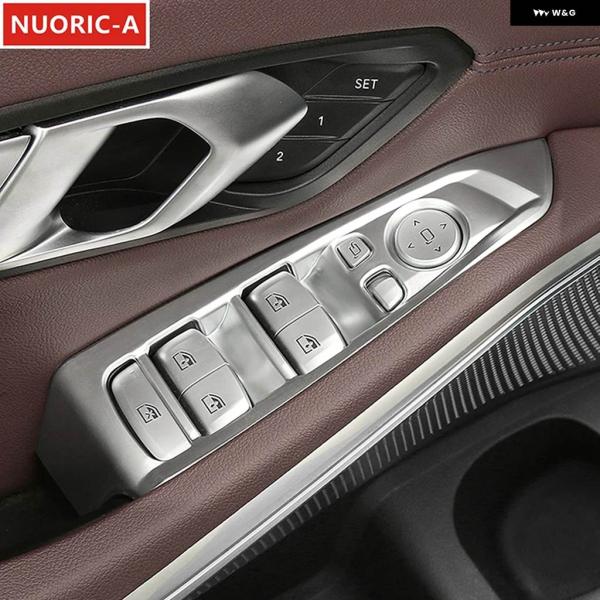 【並行輸入品】カー スタイリング ウィンドウガラスリフティング ボタン フレーム 装飾 カバー トリ...