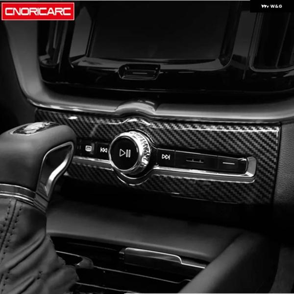 【並行輸入品】カーボンカラーセンター コンソール ボリューム調整 フレーム 装飾 カバー トリム ボ...