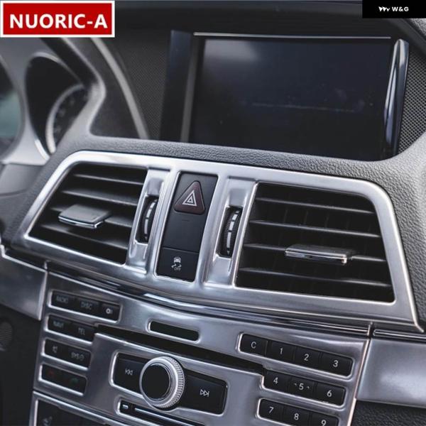 並行輸入品 ステンレス センター コンソール エアコン ベント フレーム 装飾 カバー トリム メル...