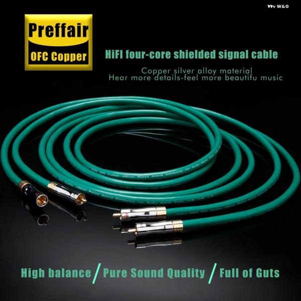 並行輸入品 プレフェアX403R1703 RCAインターコネクト ケーブル 99.998%銀メッキ ...