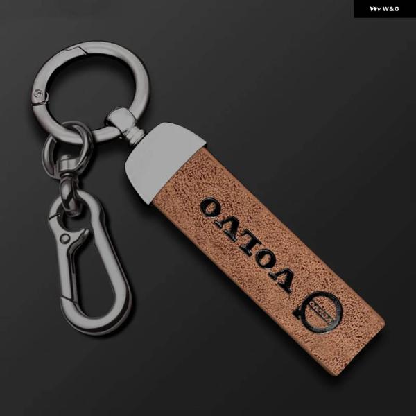 並行輸入品 レザーカー スタイリング キー チェーン キーリングアクセサリー ボルボ RデザインXC...