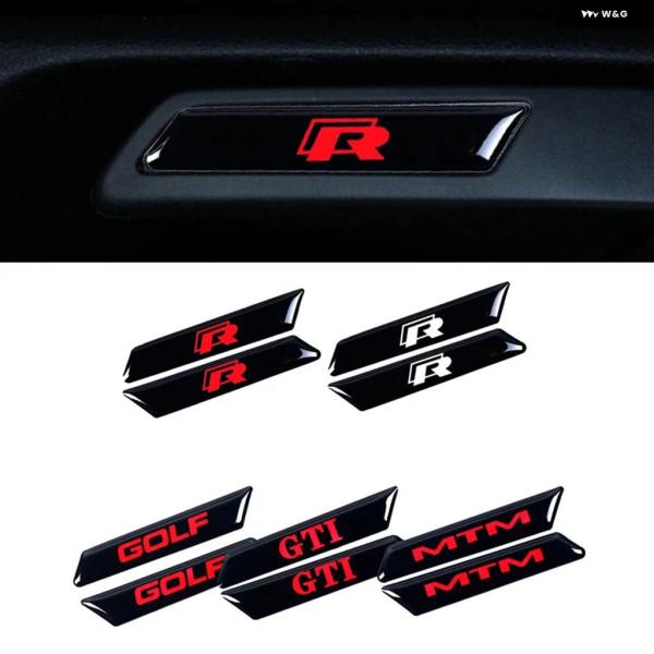 並行輸入品 2PCS 3D カーシートリフト ボタン ステッカー R ライン Rラインバッジ 装飾 ...