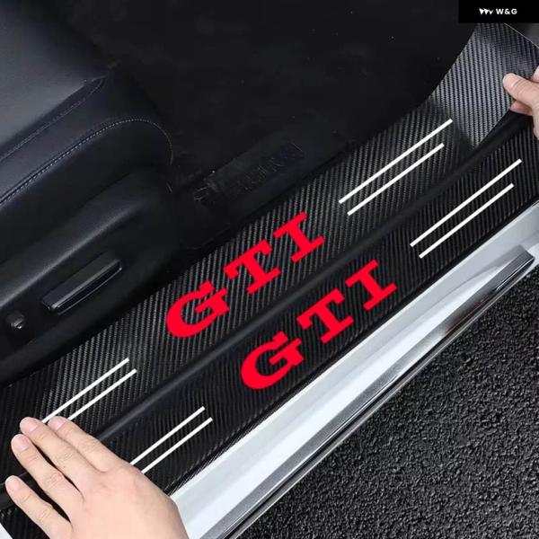 並行輸入品 車用ドアシルストリップ カーボン ステッカー ドアシル プロテクター VW GOLF 5...