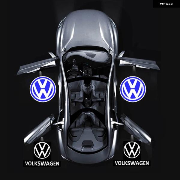 並行輸入品 車ドアプロジェクターランプ ウェルカムライト 2個 VW GTI ゴルフ パサート CC...