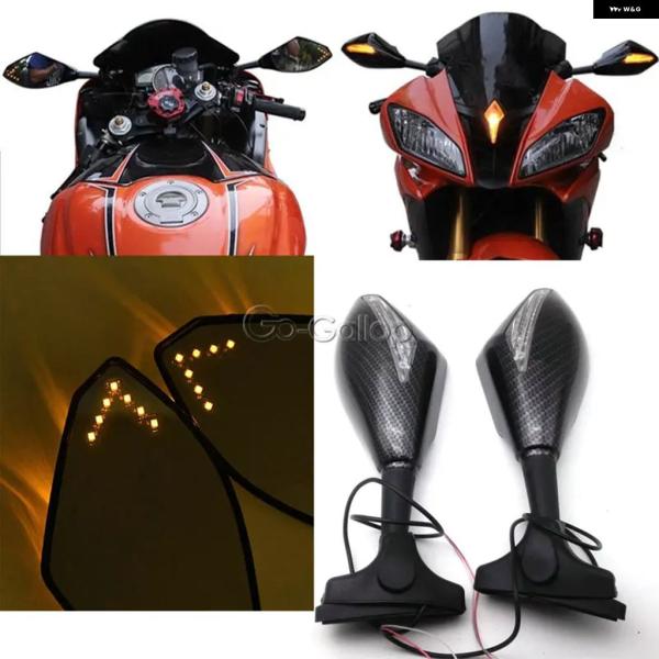 並行輸入品 オートバイ LEDウインカーリアビューサイドミラー ホンダ CBR 600 F3 F4 ...