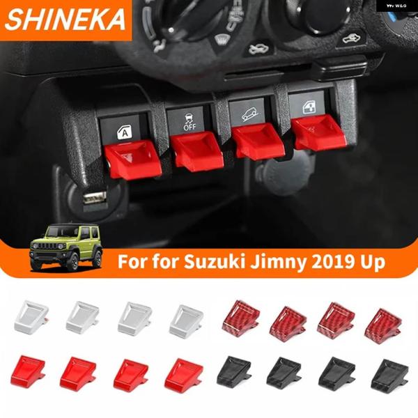 【並行輸入品】ABSカーウィンドウリフトスイッチ ボタン 拡張 装飾 カバー ステッカー スズキ ジ...