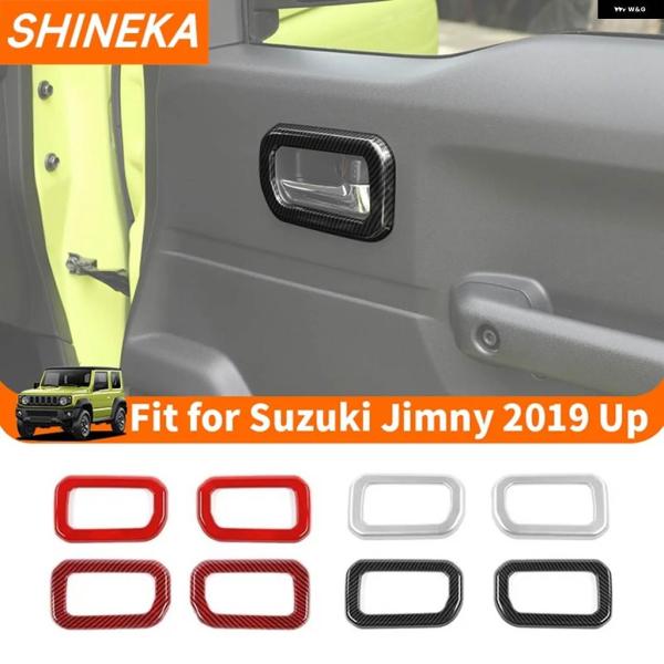 【並行輸入品】スズキ ジムニー2019年モデル用カーボングレインカー内側 ドアハンドル 装飾 カバー...