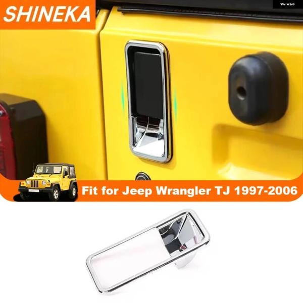 並行輸入品ジープ ラングラー TJ 1997-2006 クロームリアテール ドアハンドル ボウル 装...