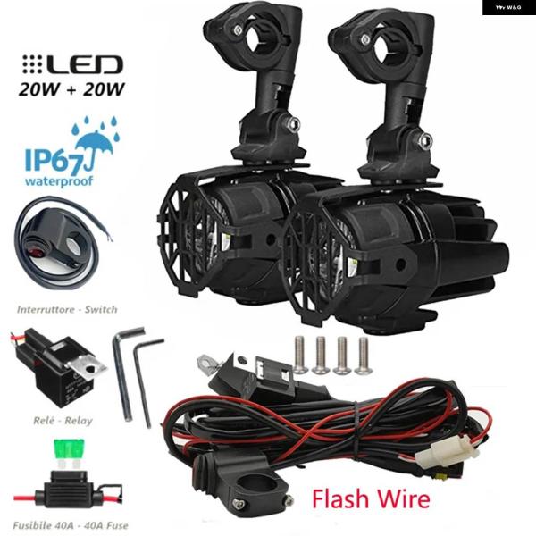 並行輸入品 40W バイク 点滅 LED フォグライト BMW R1200GS R1250GS AD...