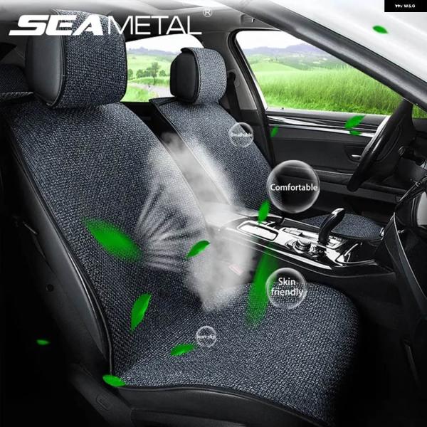 並行輸入品 シーメタルフラックスカーシートカバー 通気性 防汗 リネンカーシート クッション パッド...
