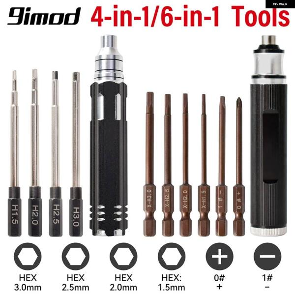 並行輸入品 9IMOD RC 六角ドライバーセット 4-IN-1 6-IN-1 六角六角ドライバーキ...
