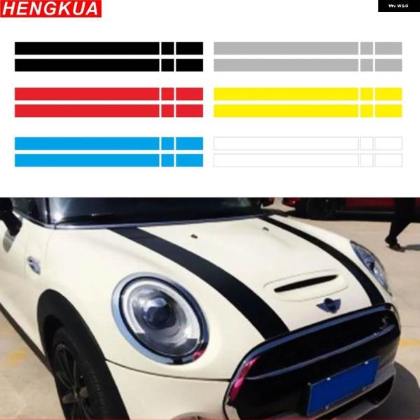 並行輸入品 車用フード トランク ストライプ ステッカー デカール ミニ クーパー AS JCW R...