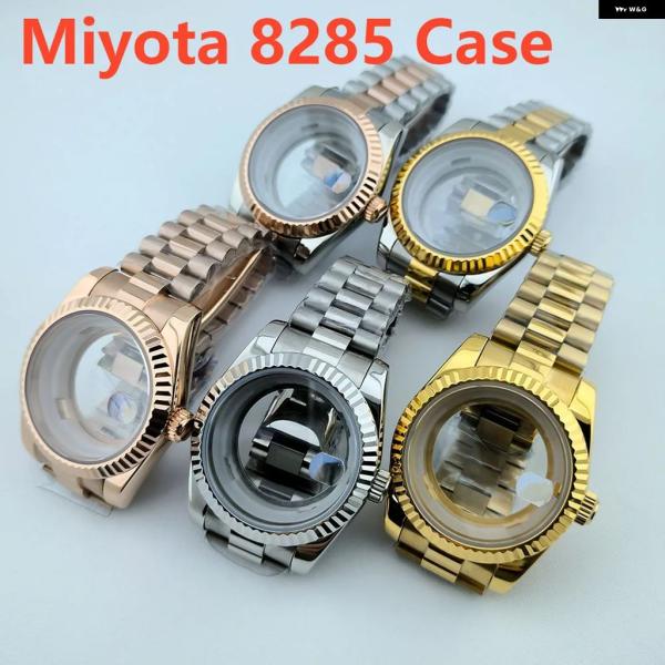 並行輸入品 39MMケースメンズ自動巻きサファイアガラス8285ムーブメント対応ミヨタ8285ムーブ...