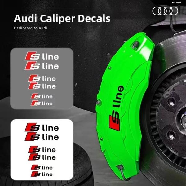 並行輸入品 6 個 カー ステッカー ブレーキ キャリパー デカール アウディ S ライン A3 A...