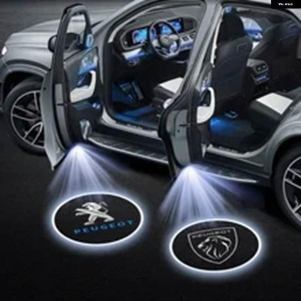 並行輸入品 2個 LED HD 車ドアウェルカムライトプロジェクターライト プジョー 407 508...
