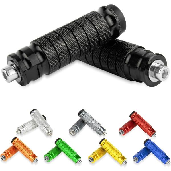 汎用 フットペグ ステップバー バイク タンデムステップ ペダル ローレット CNC アルミ 左右セ...