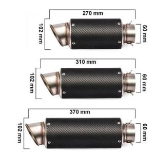 汎用 エキゾーストサイレンサー60.5MM270MM310MM370MM470MM バイクパーツ 部...