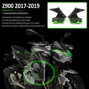 カワサキ Z900 Z 900 2017-19部品サイドダウンフォース裸スポイラー固定翼ウイングレッ...