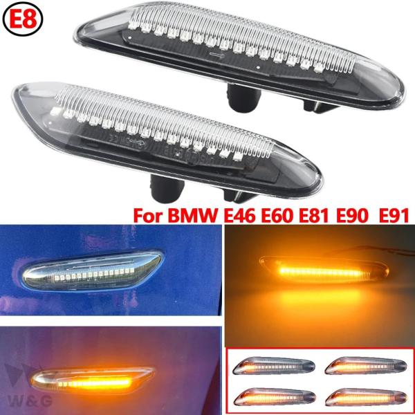 ダイナミック LED フェンダー ライト側マーカー BMW 1 3 5 serie E46 E60 ...