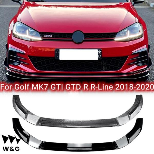 フロントバンパースプリッターリップスポイラープロテクターカバー フォルクスワーゲン ゴルフ7 MK7...