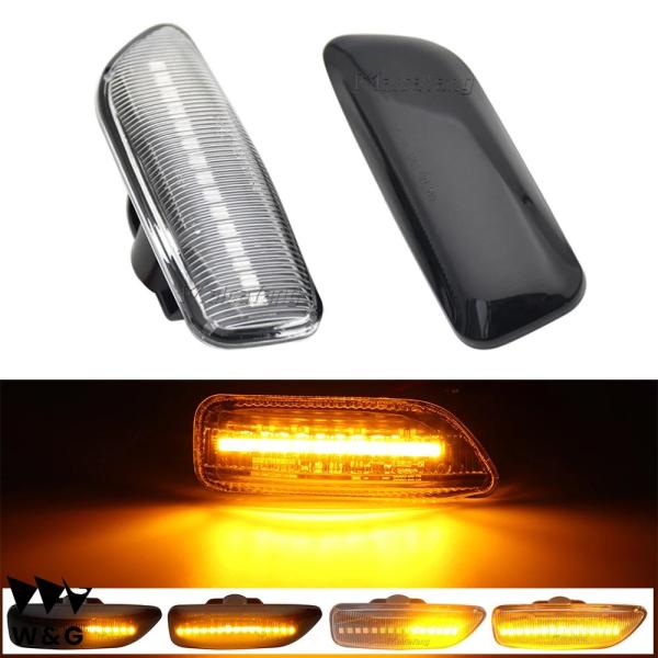 LED ダイナミックサイドマーカーウィンカー表示ランプ ボルボ S60 MK1 2001-2009 ...