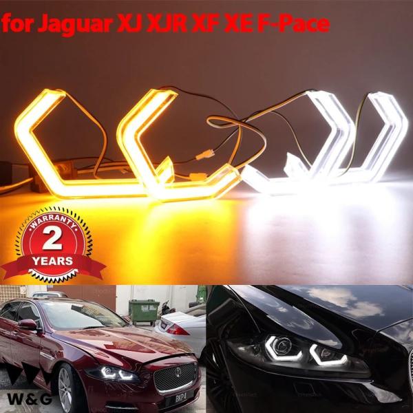 M4 様式 LED エンジェルアイキットハロ環ランプ ジャガー XJ XJR X351 XF X25...