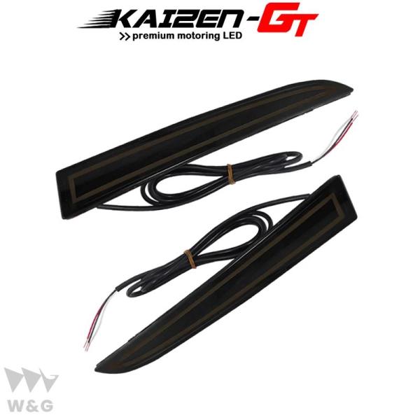 KAIZEN-GT 2PCS リアバンパー反射器ライト赤 LED ブレーキテール灯キットシボレーカマ...