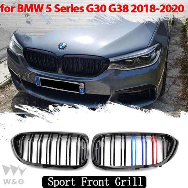 フロント キドニー グリル フード グリル ダブル ライン BMW 5 シリーズ G30 G38 2...