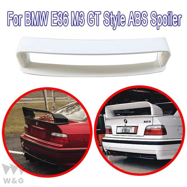 BMW E36 M3 リア ウイング ABS プラスチック MATERAIL 未塗装ガラス ブラック...