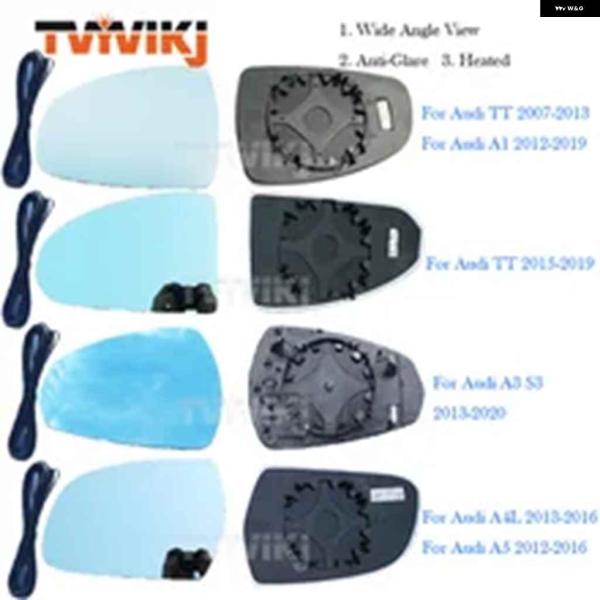 並行輸入品 1ペア サイドバックミラー ブルーガラスレンズ アウディ A3 A1 S1 S3 TT ...