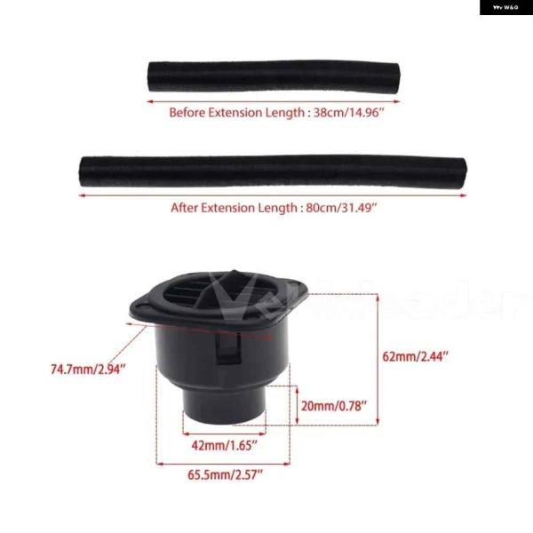 並行輸入品4セット 42MM 車用ヒーター パイプ ダクトピース 温風 アウトレット ベントホースク...