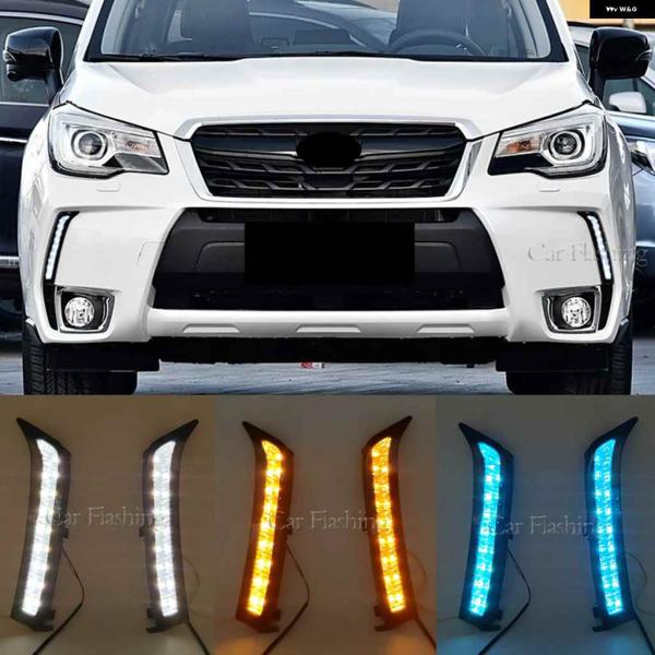 並行輸入品1セット スバル フォレスター 2013-18 車用 LED DRL デイタイム ランニン...