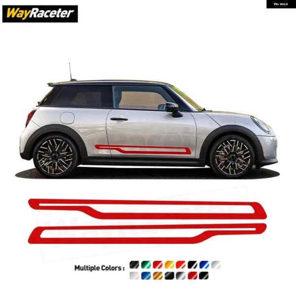 並行輸入品 2枚セット エディション GP JCW ドアサイドストライプ ステッカー カーボン ビニ...