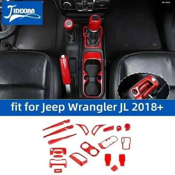 並行輸入品 JIDIXIAN レッド 車内 外装 装飾 キット カバー ジープ ラングラー JL 2...