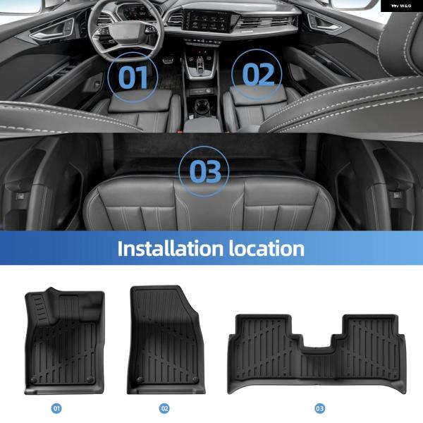 並行輸入品 アウディ Q4 E-TRON スポーツバックには 不適 車用フロアマット カーゴライナー...