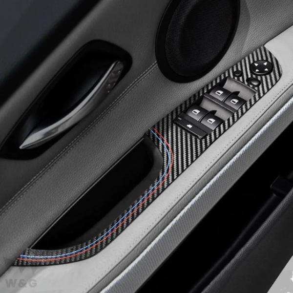 窓リフト用装飾フレームステッカー ボタン トリム BMW e90 e92 e93 3シリーズ 200...