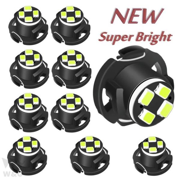 LED電球T3t4.2 t4.7 ダッシュボードライト 超高輝度 自動車用 インストルメントクラスタ...