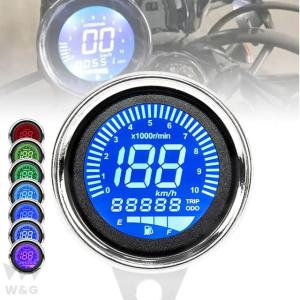 バイク用LED多機能デジタルインジケーター タコメーター 電流計0-10000 rpm 0-199/h バイク｜ectmmstore