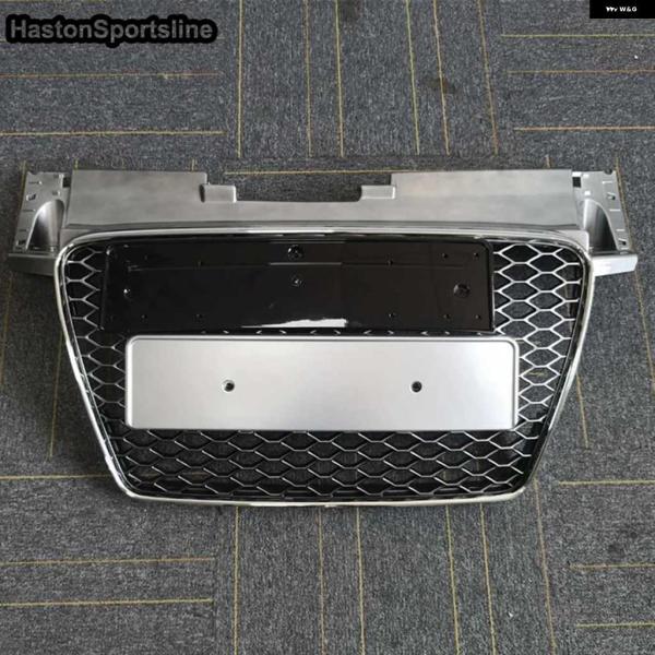 【並行輸入品】TT クロームシルバー オートカー 外装 パーツ フロント レーシング グリル アウデ...